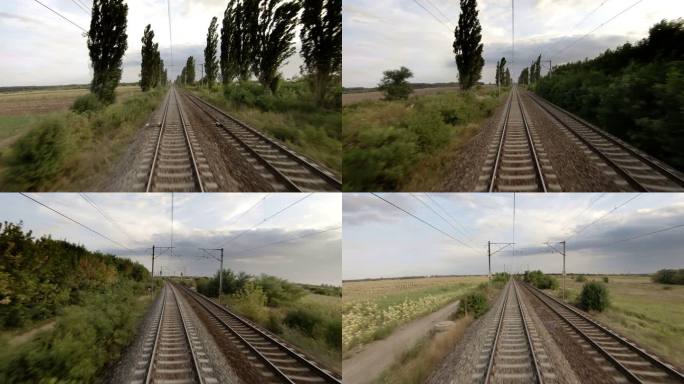 铁路延时穿梭延时摄影冲刺