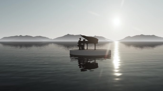 湖中钢琴