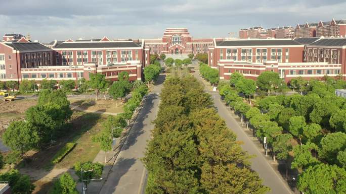 4K原素材-航拍上海建桥学院