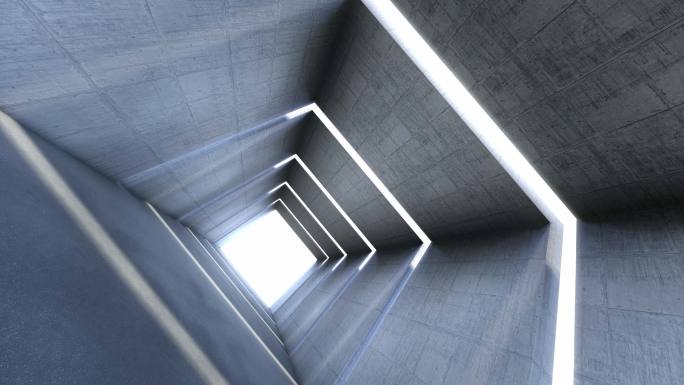 矩形门建筑光影变化隧道穿梭动画