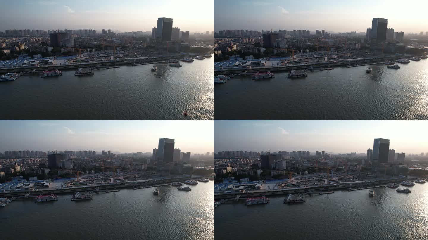 广州芳村码头港口航拍
