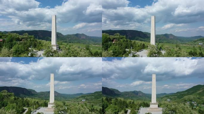 照金红色旅游小镇夏季高质量航拍空镜