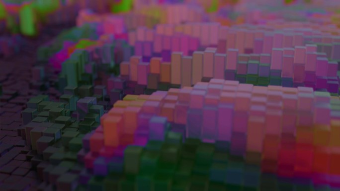 抽象数据立方体彩色未来技术模式
