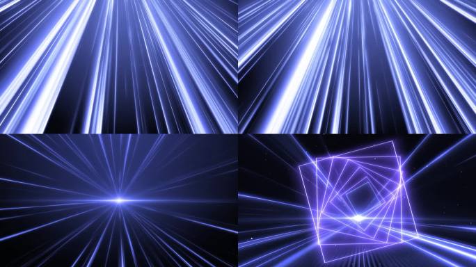 科技粒子激光光线穿梭玻璃质感字效ae模板