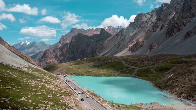 独库公路航拍延时