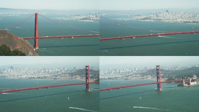 旧金山金门大桥和旧金山市