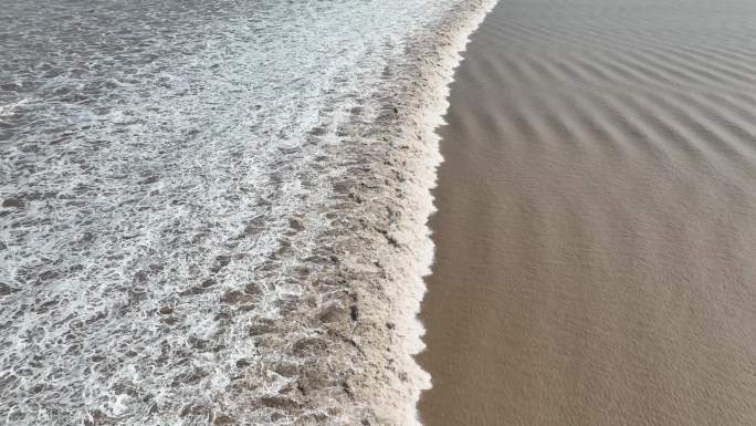 钱塘江盐官观潮浪潮潮水南湖海宁