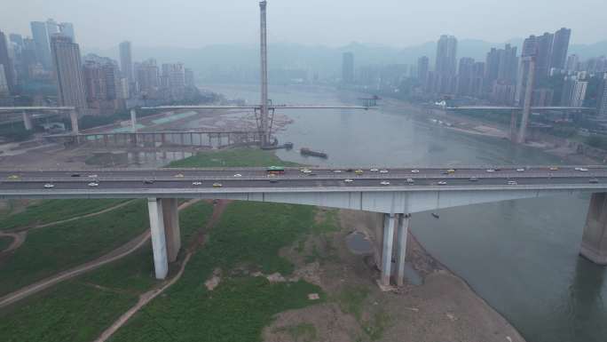 重庆长江大桥航拍