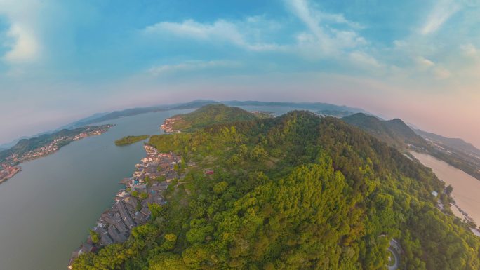 宁波东钱湖日落720VR全景