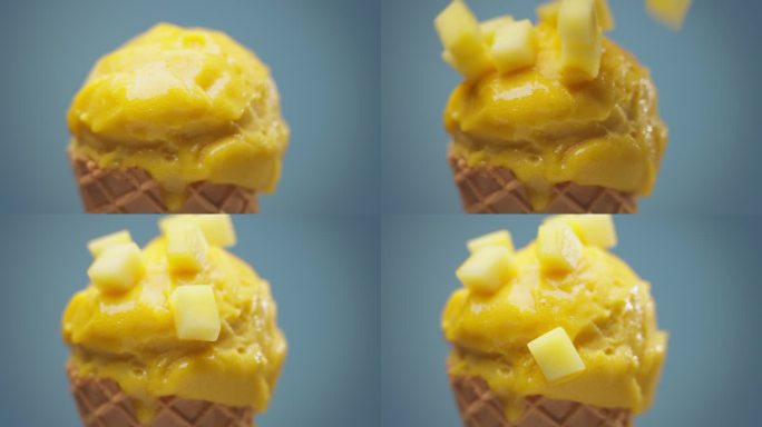 芒果冰淇淋广告宣传雪糕