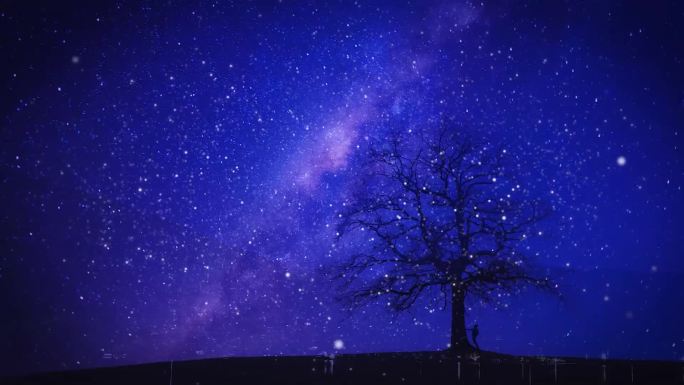 夜空中最亮的星mv视频素材led背景成片