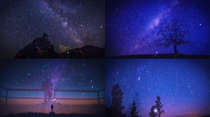 夜空中最亮的星mv视频素材led背景成片