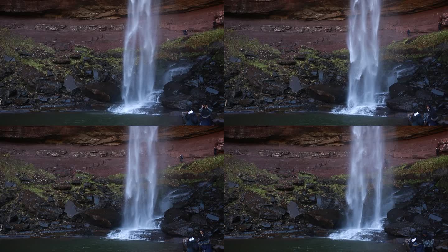 瀑布跌水自然景色