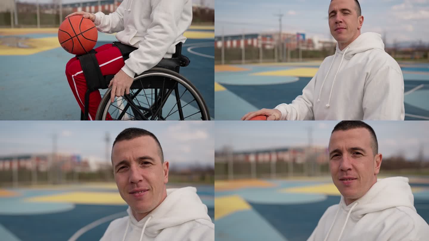 轮椅上的篮球运动员