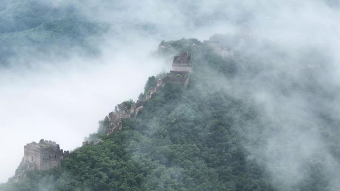 长城云雾古建筑中国长城日出云海