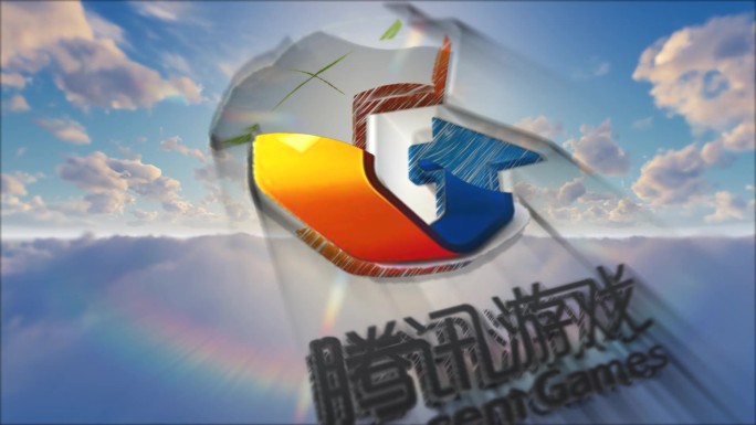 阳光logo展示白云蓝天（无插件）