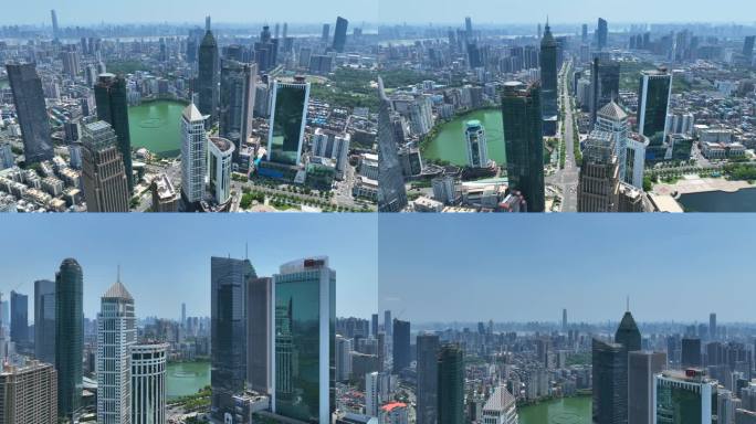 4K武汉汉口CBD商务金融区视频素材