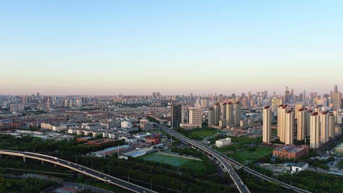 天津航拍大景，生态城市