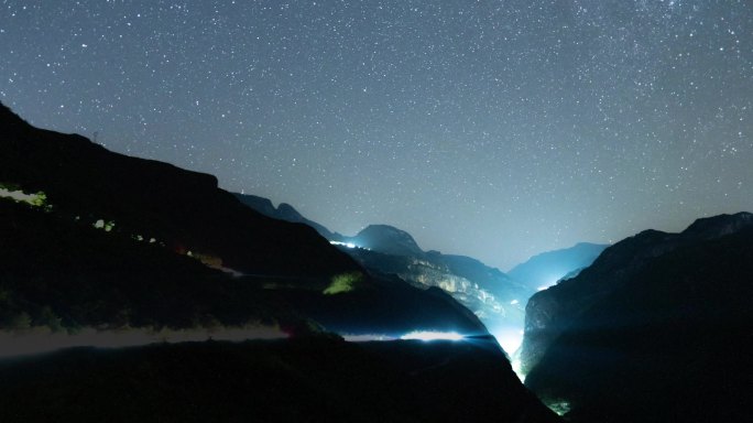 山区星空延时