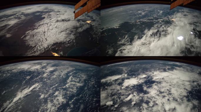 从太空看地球。真实视频。没有CGI。取自国际空间站