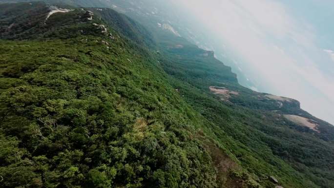 广东罗浮山一跃而下穿越机FPV航拍4K