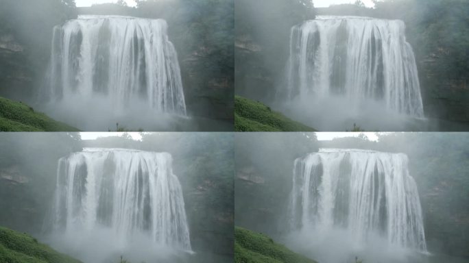 中国黄果树瀑布飞流直下水雾大瀑布