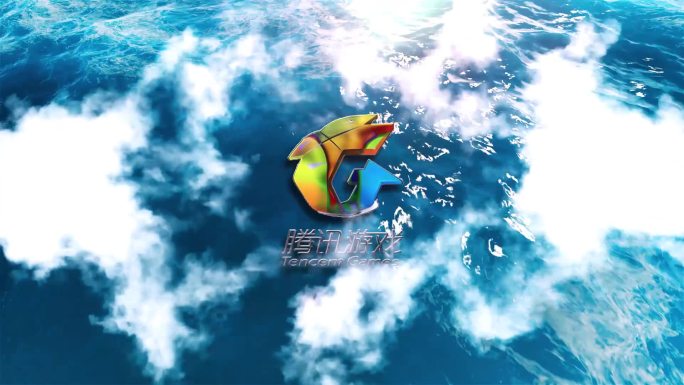 大海震撼岛屿蓝天logo白云（无插件）