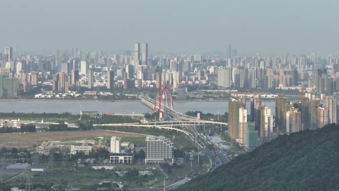 之江大桥 杭州 转塘 城市 航拍