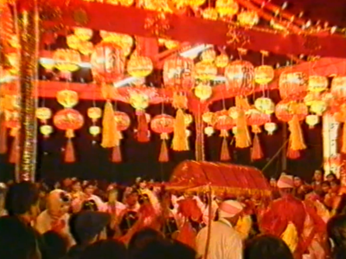 九十年代庙会灯会表演 节日 喜庆