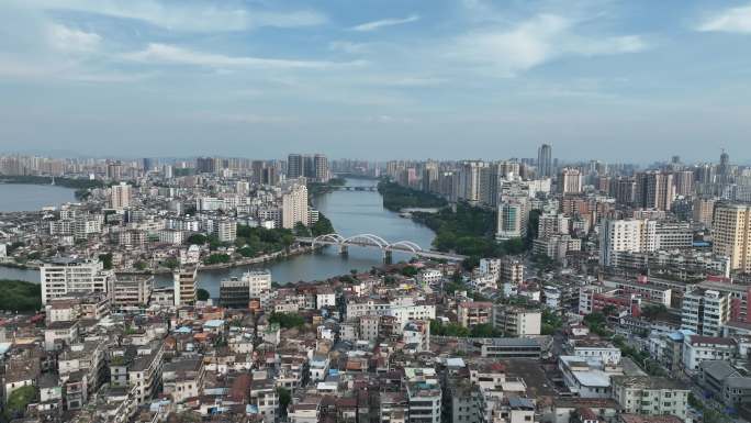 惠州惠城区建筑群航拍