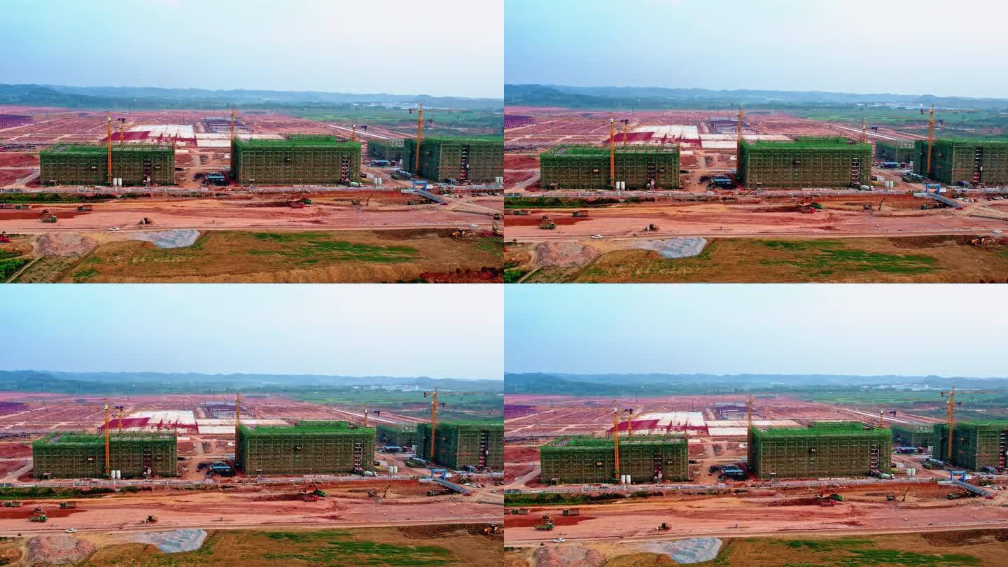 广西弗迪建设中的南宁比亚迪电池厂4K航拍
