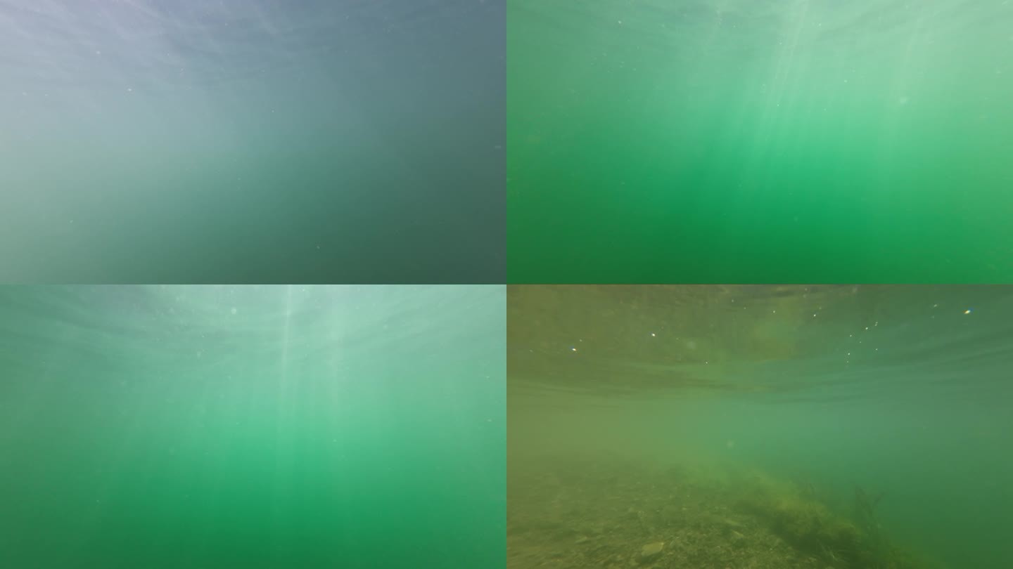 水下美丽光线/水下光束/4K
