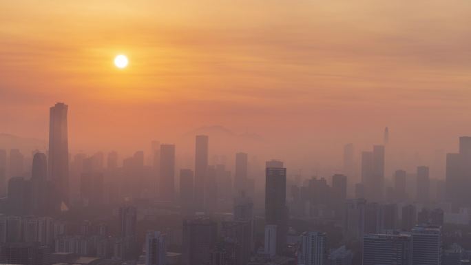 深圳汉京大厦日出