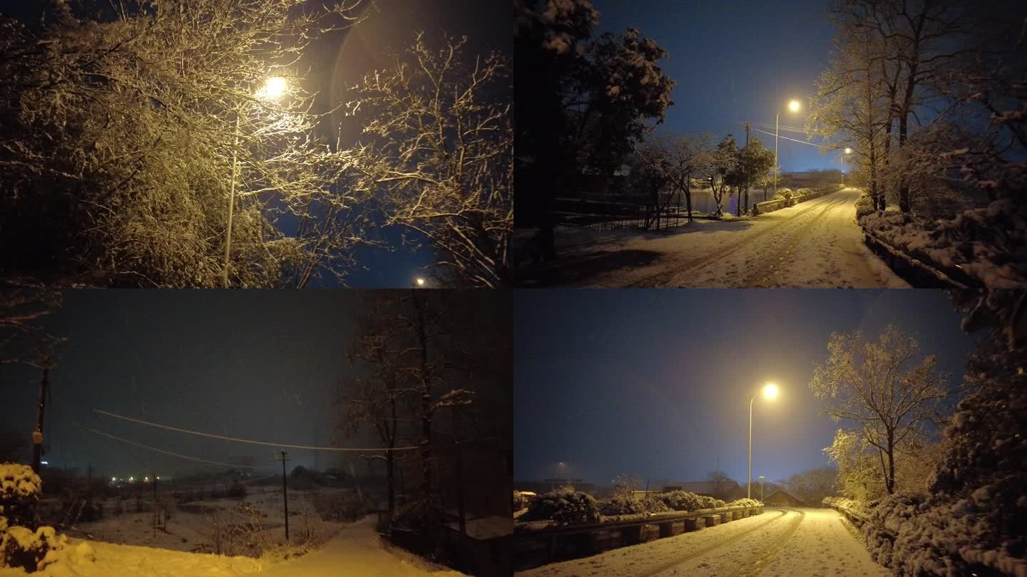 雪夜漫步