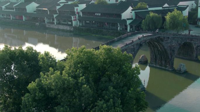 4K航拍杭州临平城市空镜