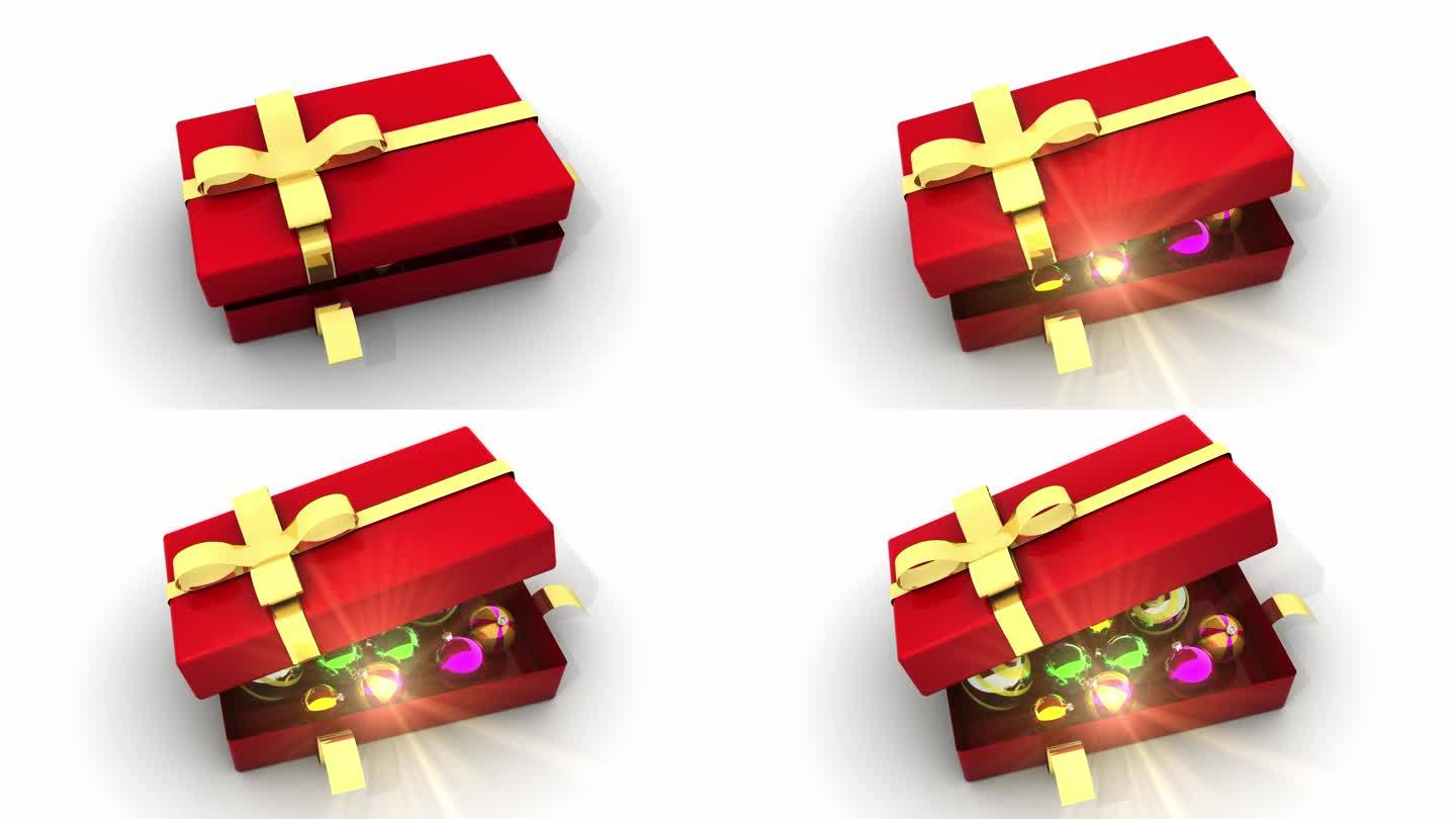 打开惊喜圣诞盒礼盒盲盒圣诞节