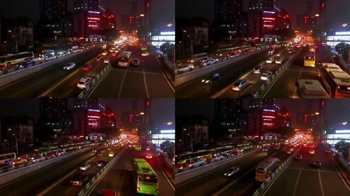 高楼大厦 城市景色 城市夜景 车流