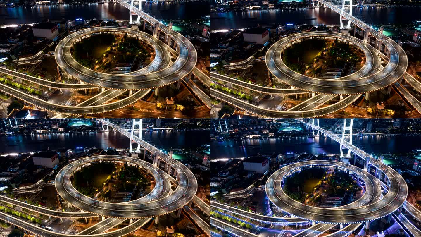 南浦大桥圆形引桥的时间轴视频