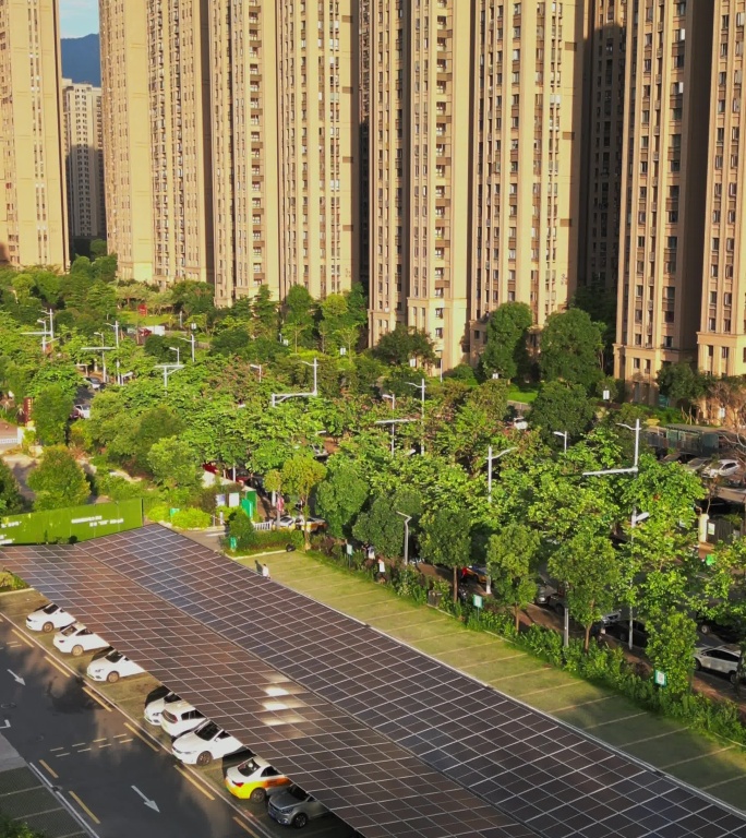 城市太阳能停车场城市太阳能停车场绿化生态