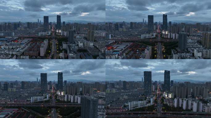 盘龙区北京路夜景航拍