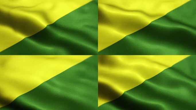 运动队的无名绿色和黄色可循环挥舞旗帜动画背景库存视频-国家运动队、足球、足球、篮球、橄榄球、排球、奥