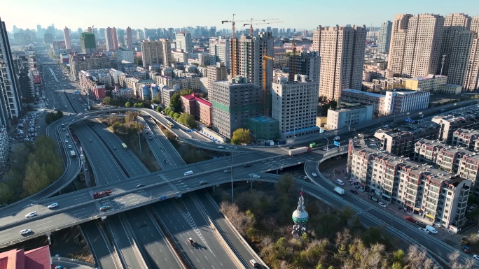 哈尔滨先锋立交桥城市交通建设经济