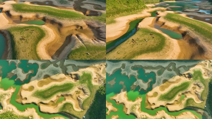 4K航拍日照广西更望湖风光
