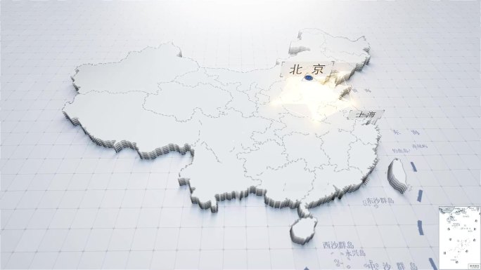 简约干净地图-中国地图