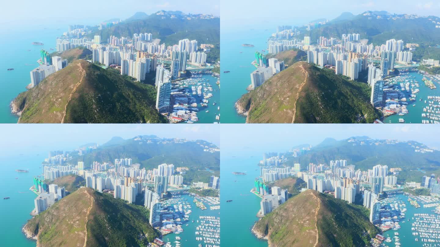 香港仔及鸭洲鸟瞰住宅区