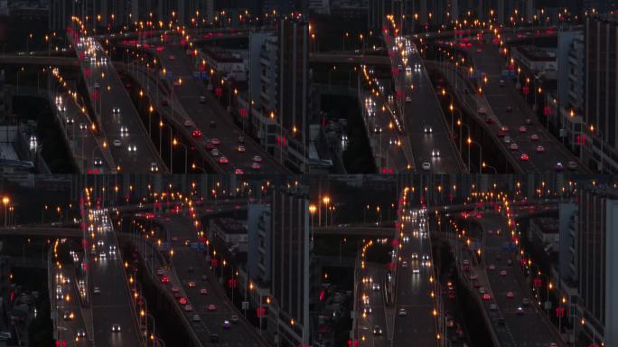 盘龙区二环快速a线夜景航拍