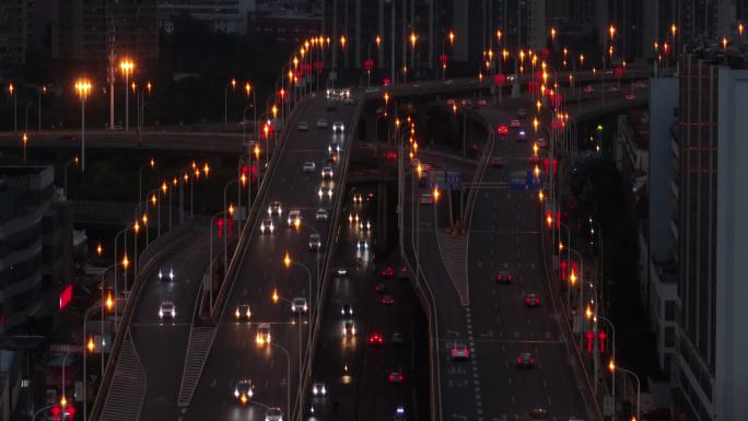 盘龙区二环快速a线夜景航拍