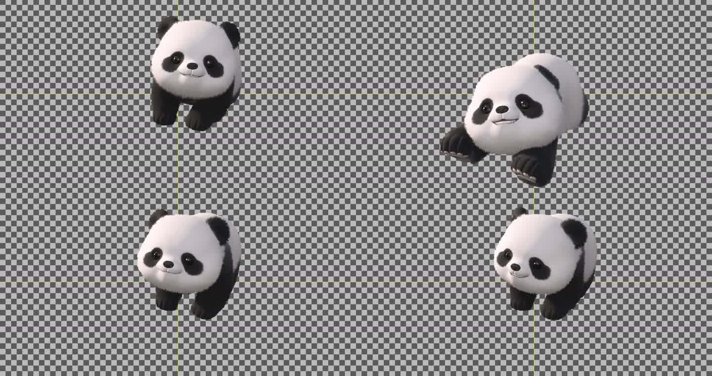 熊猫三维动画抠像通道