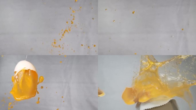 高清实拍鸡蛋炸裂液体迸溅升格拍摄慢镜头