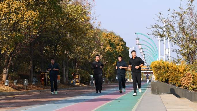 游步道 跑步 健身 锻炼 公园 江边